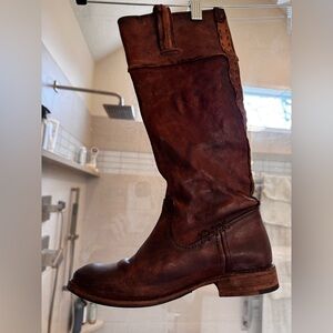 Frye brown Leather Knee-High Boots, Frye Shirley Artisan tall